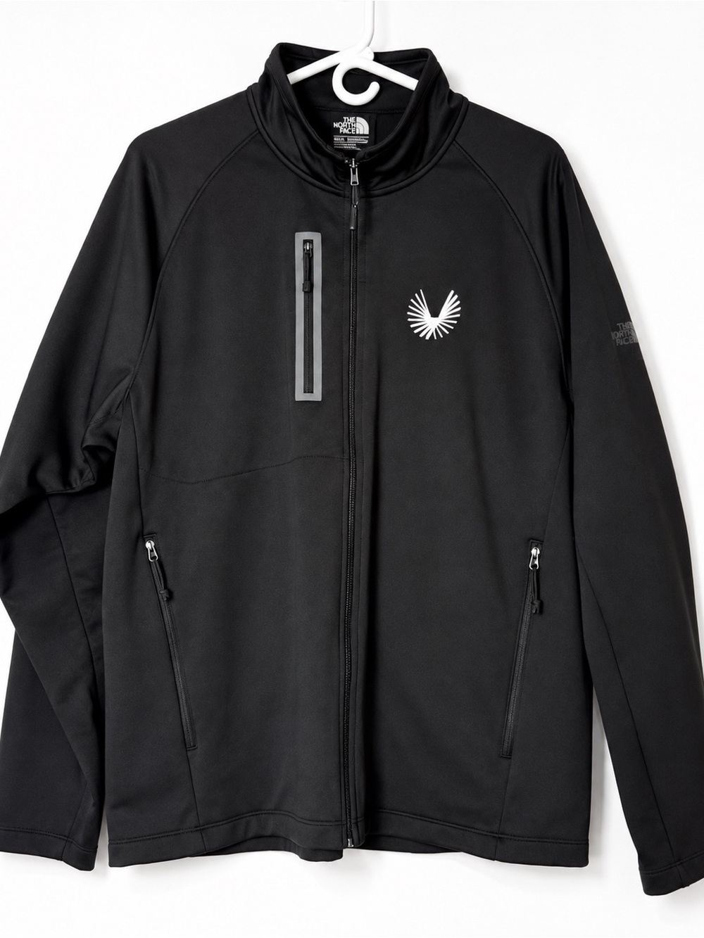 The North Face Men’s XL Black Softshell Full Zip Jacket BOOM Embroidered